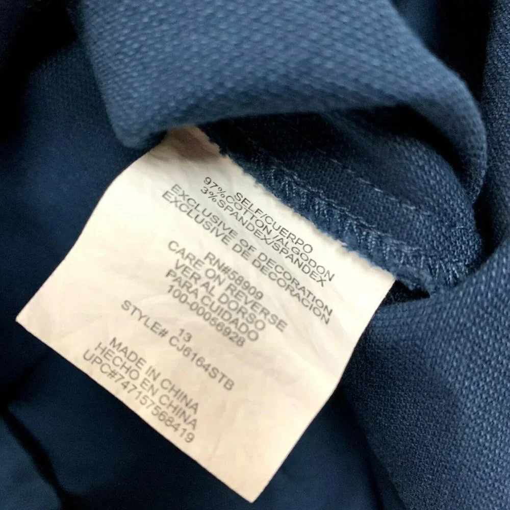 Copper Key Button Front A-Line Mini Skirt Navy - Picture 4 of 7